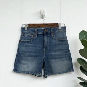 Madewell Women's Blue High Rise Cotton Denim Shorts Size 25